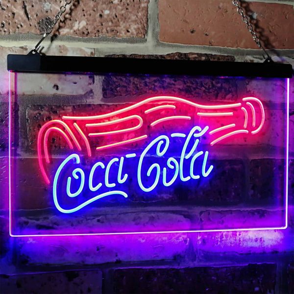 Coca-Cola Bottle 1 Dual LED Neon Light Sign